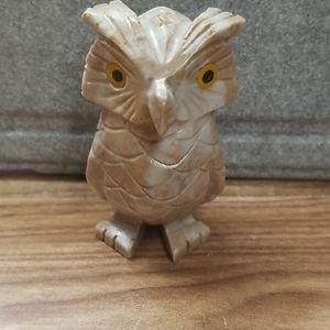 Handcarved Soapstone Owl Figurine Peru